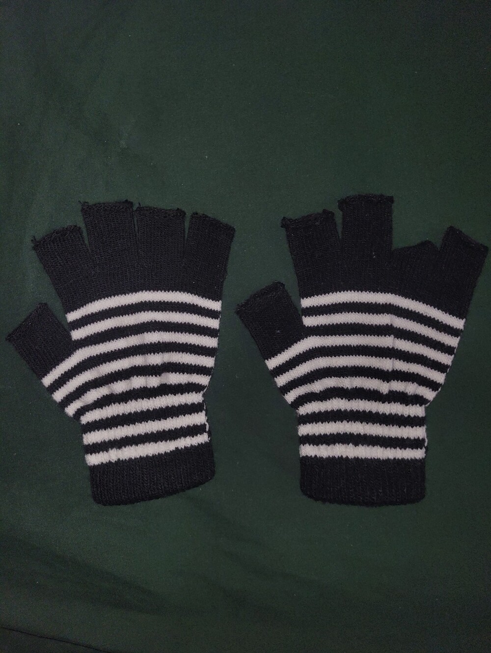 Striped Fingerless Gloves